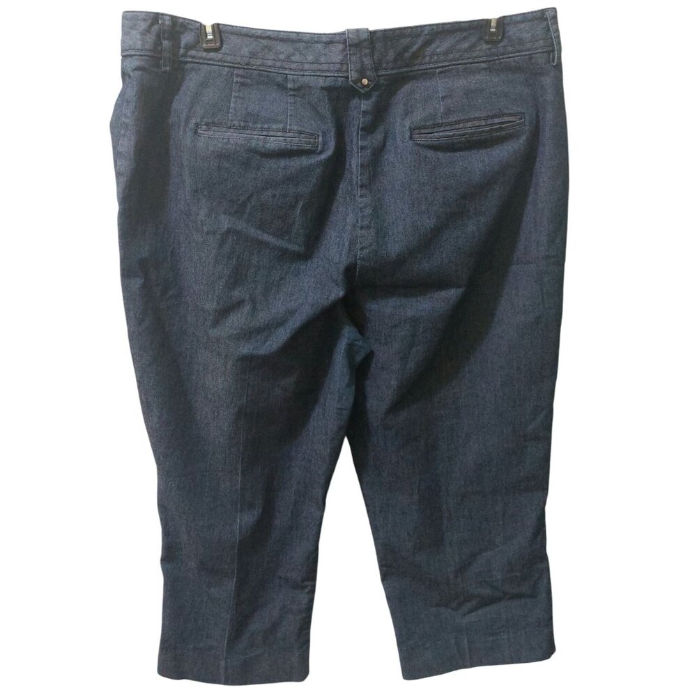 Harry Levine Stretch Womens Denim Capri Pants Size 14 - Picture 2 of 6